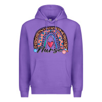 Purple nurse rainbow Premium Hoodie - Zillion Design Studio