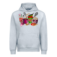 Heather Grey lunch lady coffee cups Urban Hoodie - texasbilliewilder