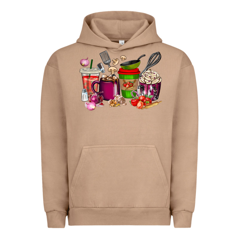 Lunch Lady Coffee Cups Urban Hoodie by texasbilliewilder | Teevron