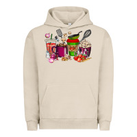 Pigment French Oak lunch lady coffee cups Urban Hoodie - texasbilliewilder