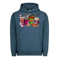 Pigment Midnight Navy lunch lady coffee cups Urban Hoodie - texasbilliewilder