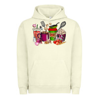Pigment Pistachio lunch lady coffee cups Urban Hoodie - texasbilliewilder