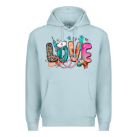 Blue Mist love nurse Premium Hoodie - Zillion Design Studio