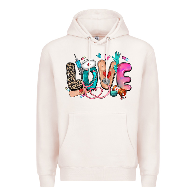 Love Nurse Premium Hoodie by Zillion Design Studio | Teevron