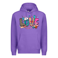 Purple love nurse Premium Hoodie - Zillion Design Studio