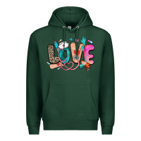Sports Green love nurse Premium Hoodie - Zillion Design Studio