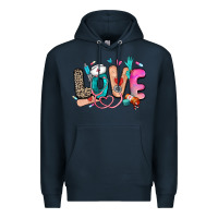 Navy love nurse Premium Hoodie - Zillion Design Studio