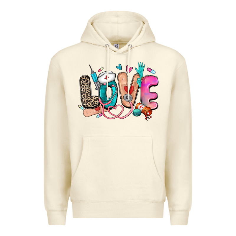 Love Nurse Premium Hoodie by Zillion Design Studio | Teevron