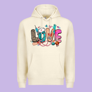 Love Nurse Premium Hoodie Designed By Zillion Design Studio