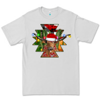 Dove Grey longhorn Aztec Christmas Premium Tee - CowhideDigitalArt