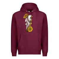 Burgundy sport baseball  lightning bolt Premium Hoodie - texasbilliewilder