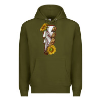 Army Green sport baseball  lightning bolt Premium Hoodie - texasbilliewilder