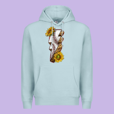 Sport Baseball  Lightning Bolt Premium Hoodie Designed By Texasbilliewilder