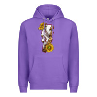 Purple sport baseball  lightning bolt Premium Hoodie - texasbilliewilder