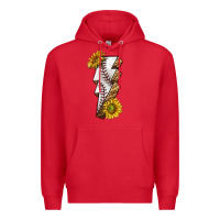 Red sport baseball  lightning bolt Premium Hoodie - texasbilliewilder