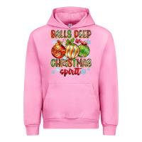 Fuchsia Pink balls deep in christmas spirit Urban Hoodie - Zillion Design Studio