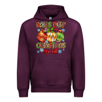 Mauve Wine balls deep in christmas spirit Urban Hoodie - Zillion Design Studio