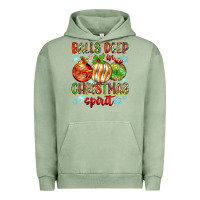 Pigment Oil Green balls deep in christmas spirit Urban Hoodie - Zillion Design Studio