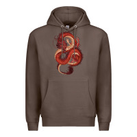 Coffee red dragon Premium Hoodie - RanaPortraitStore