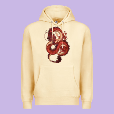 Red Dragon Premium Hoodie Designed By Ranaportraitstore