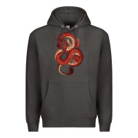 Smoke red dragon Premium Hoodie - RanaPortraitStore