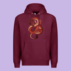 Red Dragon Premium Hoodie Designed By Ranaportraitstore
