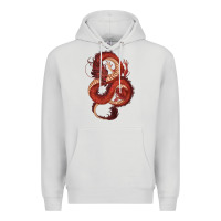 Dove Grey red dragon Premium Hoodie - RanaPortraitStore