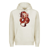 Oatmeal Heather red dragon Premium Hoodie - RanaPortraitStore