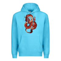 Ocean Blue red dragon Premium Hoodie - RanaPortraitStore