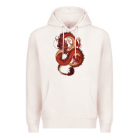 Pale Pink red dragon Premium Hoodie - RanaPortraitStore