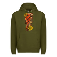 Army Green sport basketball lightning bolt Premium Hoodie - texasbilliewilder