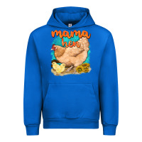 Cobalt mama hen with sunflowers Urban Hoodie - texasbilliewilder