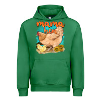 Emerald mama hen with sunflowers Urban Hoodie - texasbilliewilder