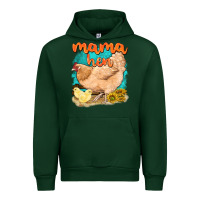 Forest Green mama hen with sunflowers Urban Hoodie - texasbilliewilder