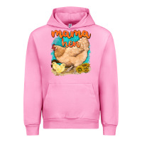 Fuchsia Pink mama hen with sunflowers Urban Hoodie - texasbilliewilder