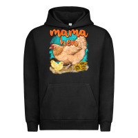 Pigment Black mama hen with sunflowers Urban Hoodie - texasbilliewilder