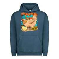 Pigment Midnight Navy mama hen with sunflowers Urban Hoodie - texasbilliewilder