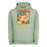 Pigment Oil Green mama hen with sunflowers Urban Hoodie - texasbilliewilder