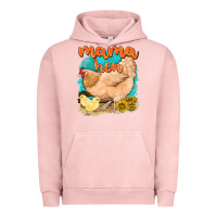 Pigment Salmon mama hen with sunflowers Urban Hoodie - texasbilliewilder