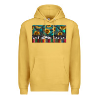 Antique Gold Rusty Sunflowers with Cowhide and Turquoise Premium Hoodie - RanaPortraitStore