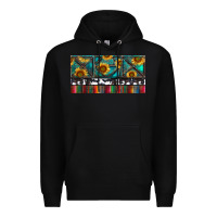 Black Rusty Sunflowers with Cowhide and Turquoise Premium Hoodie - RanaPortraitStore