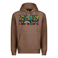 Chestnut Rusty Sunflowers with Cowhide and Turquoise Premium Hoodie - RanaPortraitStore