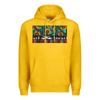Lemon Rusty Sunflowers with Cowhide and Turquoise Premium Hoodie - RanaPortraitStore