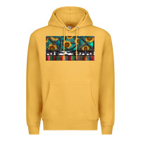 Mustard Rusty Sunflowers with Cowhide and Turquoise Premium Hoodie - RanaPortraitStore