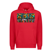 Red Rusty Sunflowers with Cowhide and Turquoise Premium Hoodie - RanaPortraitStore