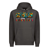 Smoke Rusty Sunflowers with Cowhide and Turquoise Premium Hoodie - RanaPortraitStore