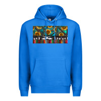 True Royal Rusty Sunflowers with Cowhide and Turquoise Premium Hoodie - RanaPortraitStore