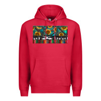 Cardinal Rusty Sunflowers with Cowhide and Turquoise Premium Hoodie - RanaPortraitStore