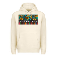 Tofu Rusty Sunflowers with Cowhide and Turquoise Premium Hoodie - RanaPortraitStore