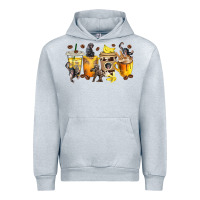 Heather Grey monkey coffee cups Urban Hoodie - texasbilliewilder